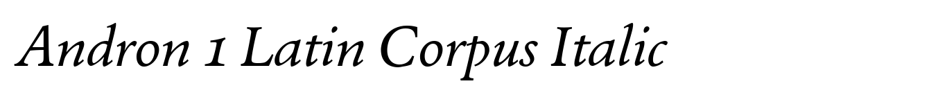 Andron 1 Latin Corpus Italic